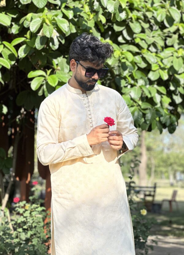 Stitched Ban Style Chicken Kari Suit with Loop Buttons - Skin
